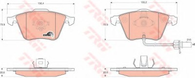 Set placute frana,frana disc AUDI A6 Avant (4F5, C6) (2005 - 2011) TRW GDB1659 foto