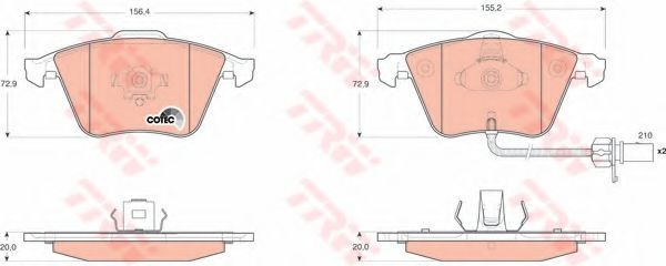 Set placute frana,frana disc AUDI A6 Avant (4F5, C6) (2005 - 2011) TRW GDB1659