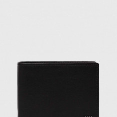 HUGO portofel de piele bărbați, culoarea negru 50519497
