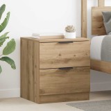 vidaXL Dulap de noapte 2 pcs stejar artizanal 45 x 39 x 50 cm