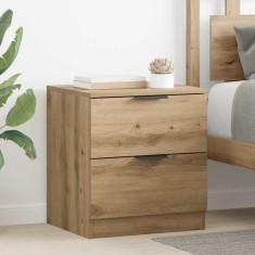 vidaXL Dulap de noapte 2 pcs stejar artizanal 45 x 39 x 50 cm 880508