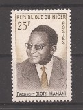 Niger 1960 - Președintele Hamani Diori, cu urma fina de sarniera, MH