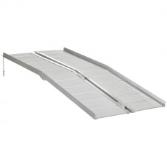 HOMCOM Rampa pentru scaun cu rotile si scuter pentru persoane cu dizabilitati, pliabila, aliaj din aluminiu antiderapanta capacitate 272kg, 183x72x5cm