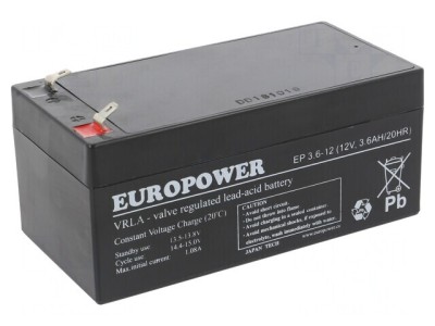 Baterie Plumb-Acid 12V 3.6Ah AGM Fără &amp;Icirc;ntreținere foto