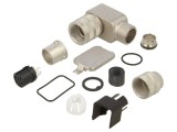 Conector M16 mufă 6 pini ecranat argintat IP67 5A