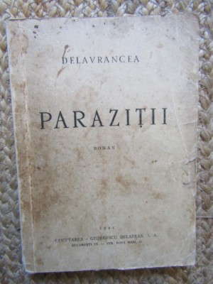 Barbu Delavrancea - Parazitii - Cugetarea 1944 foto