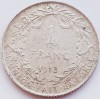299 Belgia 1 Franc 1913 Albert I (French text) km 72 argint, Europa