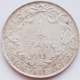 299 Belgia 1 Franc 1913 Albert I (French text) km 72 argint
