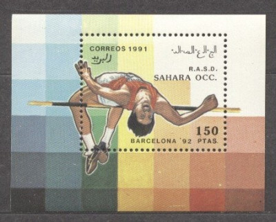 Sahara OCC R.A.S.D 1991 Sport, Olympics, Barcelona, perf. sheet, MNH S.123 foto