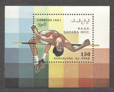 Sahara OCC R.A.S.D 1991 Sport, Olympics, Barcelona, perf. sheet, MNH S.123