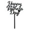 Set 10 decoratiuni pentru tort Party to be cu mesajul Happy Fathers Day, 153 x 96 mm, acril, negru