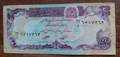 B11 30 - Bancnota foarte veche - Afganistan - 20 afgani foto