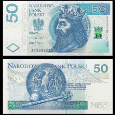 POLONIA █ bancnota █ 50 Zlotych █ 2017 █ P-185b █ UNC █ necirculata
