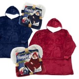 Patura cu maneci stil hanorac cu gluga si buzunar Huggle Hoodie