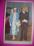 HOPCT 6413 VIZITA CU REGELE LA PALATUL ARTELOR -1935 -REGINA ASTRID-FAMILIA REGALA BELGIA-CROMO LITHO-CIOCOLATA COTE D&#039;OR, Necirculata, Printata