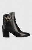 MICHAEL Michael Kors cizme de piele Rory femei, culoarea negru, cu toc drept