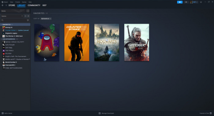 Cont steam cu jocuri populare (Witcher 3, Hogwarts Legacy etc)