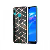 Husa Huawei Y7 2019 Lemontti Plating Marble Pattern Soft Green