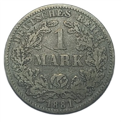Germania, 1 Mark 1881 E. foto