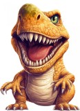 Cumpara ieftin Sticker decorativ Dinozaur, Portocaliu, 82 cm, 7945ST