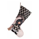 Ciorap decorativ Halloween Befana textil multicolor III 18 x 30 H