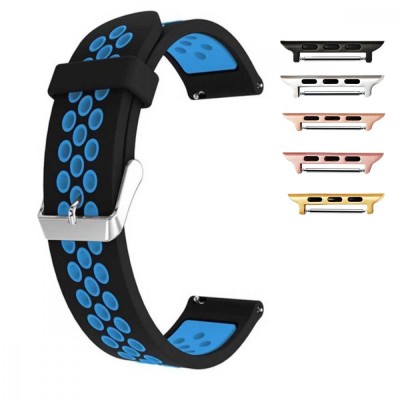 Curea silicon, compatibila Apple Watch 9|8|7|6|5|4|3|2|1 Series, 41mm|40mm|38mm, Black Berry foto