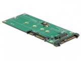 Convertor U.2 SFF-8639 NVMe / SATA 22 pini la 1 x M.2 Key M, Delock 62864