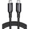 Cablu Date si Incarcare USB-C - USB-C UGREEN US567, 60W, 1m, Gri