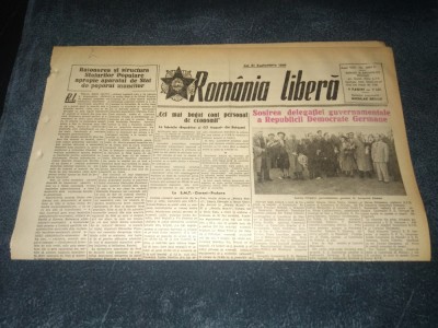 ZIARUL ROMANIA LIBERA 21 SEPTEMBRIE 1950 foto