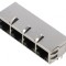 Soclu RJ45 Ecranat cu LED 8P8C THT