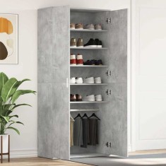 vidaXL Dulap pentru pantofi cu ușă Gri 80 x 39 x 180 cm Lemn compozit 3333869