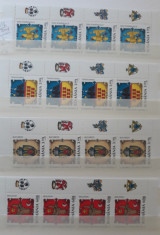 Lp 1816 / an 2008 - Insemne heraldice - serie X 4 cu tabs - Catalog = 37 lei foto