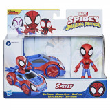 Set figurina si masinuta - Spidey And His Amazing Friends - Sipdey &amp; Web-Crawler | Hasbro