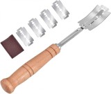 Cutit Paine Inox/Lemn 18.5cm + 5 Lame, Protector Lama - Profesional