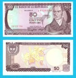 Columbia (p#425) 50 Pesos Oro 1986 UNC 'Tenorio'; (ROG CITITI DETALIILE!)