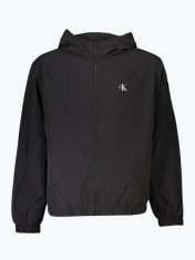 Jacheta cu gluga barbati croiala Regular Fit si logo negru, 2XL