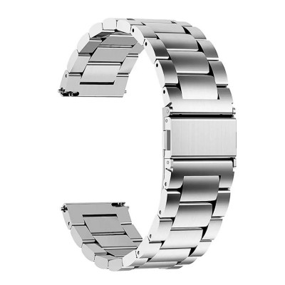 Curea pentru Samsung Galaxy Watch 4/5/Active 2, Huawei Watch GT 3 (42mm)/GT 3 Pro (43mm) - Techsuit Watchband 20mm (W010) - Silver foto