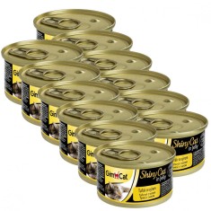 GimCat ShinyCat ton + branza 12 x 70 g foto