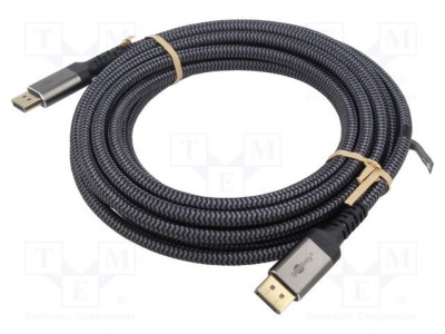 Cablu DisplayPort 1.4 Goobay, mufe DisplayPort, PVC, 2m foto