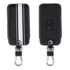 Husa Cheie Auto pentru Renault / Dacia - 4 Butoane - Keyless Go, Piele ecologica, Negru, 44637.11