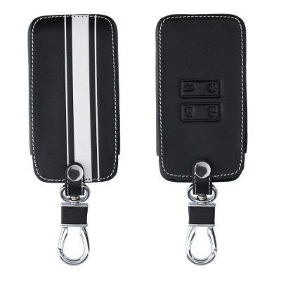 Husa Cheie Auto pentru Renault / Dacia - 4 Butoane - Keyless Go, Piele ecologica, Negru, 44637.11 foto