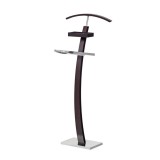Portmantou suport haine HM WU13, lemn, baza metalica cromata, 117 cm, wenge
