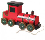 Jucarie de tras Locomotiva cu aburi, Orange Tree Toys