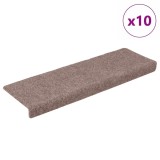 Cumpara ieftin Covorase autoadezive pentru scari, 10 buc., 65x21x4 cm, margini dreptunghiulare, crem
