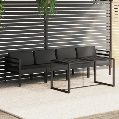 Gossi set mobilier de gradina cu perne, 5 piese, antracit, aluminiu foto