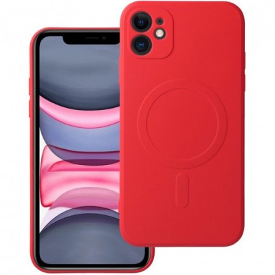Husa MagSafe pentru Apple iPhone 11, OEM, Silicone Mag, Rosie foto