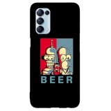 Husa compatibila cu Oppo A54 5G model Beer Brothers, Silicon, TPU, Viceversa, Transparent, Carcasa