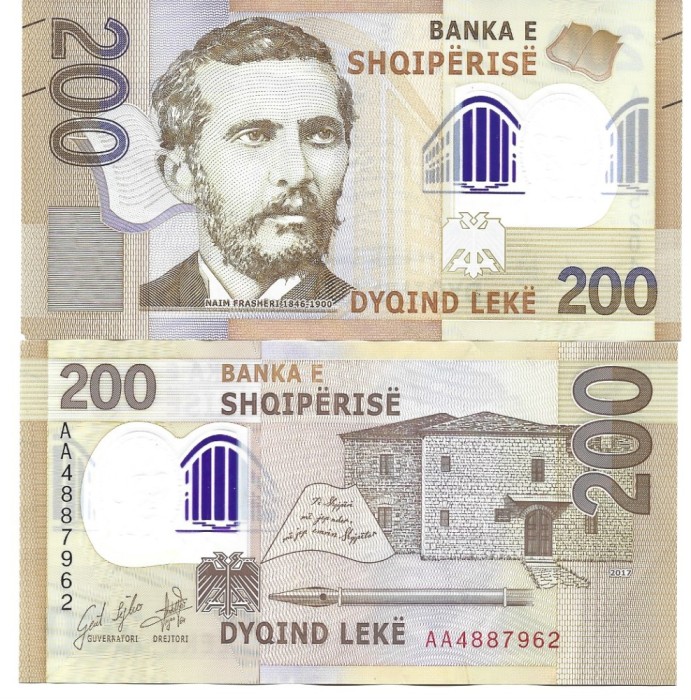 Albania 200 leke 2017, polimer
