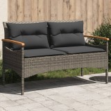 Banca Gradina Gossi Poliratan Gri, 116x62.5x74cm, cu Perne