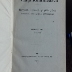 VIATA ROMANEASCA - REVISTA LITERARA SI STIINTIFICA. ANUL VIII, 1913. VOLUMUL XXX